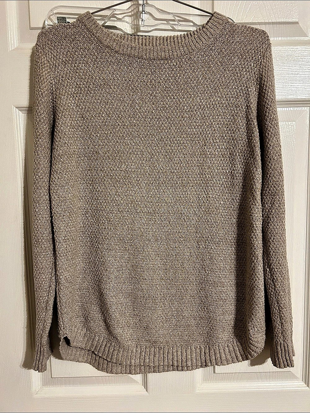 Pink Clover Nickole Textured Sweater Brown Medium